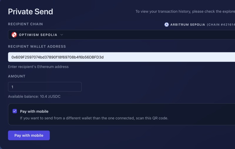 Pay with Mobile Form